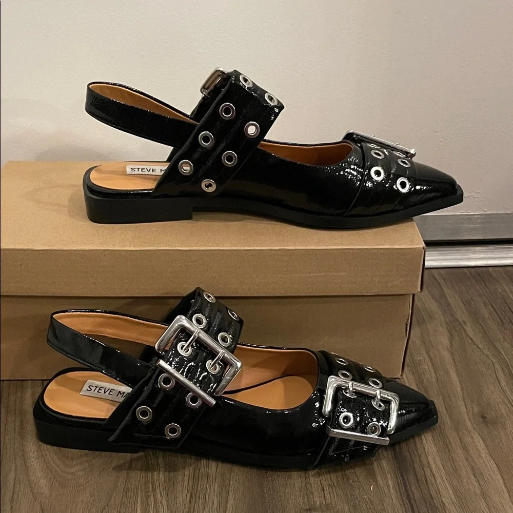 Steve Graya Black Patent Slingback - Picture 2 of 2